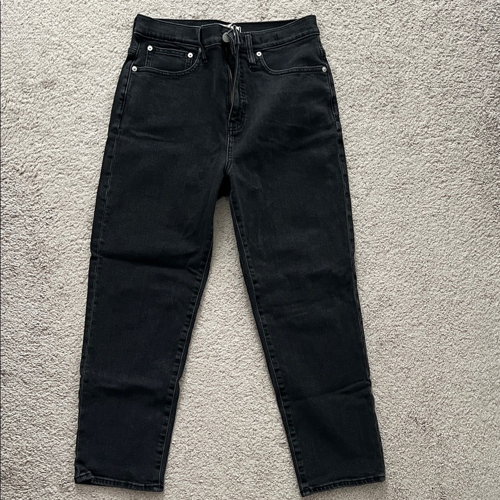 Madewell Charcoal Straight Denim Jeans
